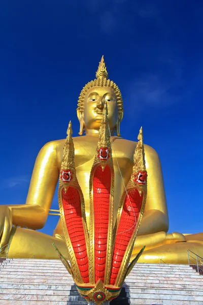Nagy arany buddha-szobor — Stock Fotó