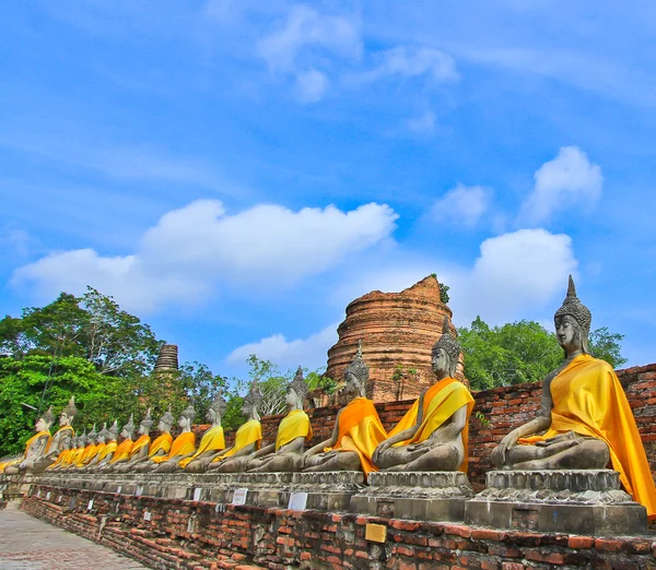 Starověký chrám ayutthaya — Stock fotografie