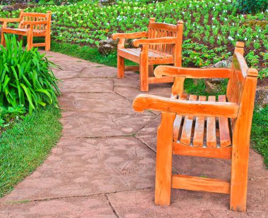 Bahçe koltuklarda sakin ol