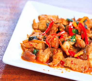 Biber domuz plaka üzerinde