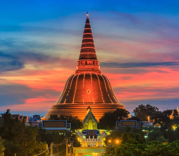 Zlatá pagoda Phra Pathom Chedi — Stock fotografie