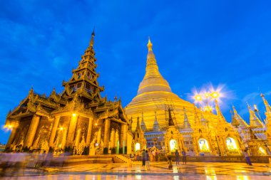 Shwedagon pagoda in Yangon, Myanmar clipart