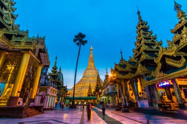 Shwedagon pagoda in Yangon, Myanmar clipart