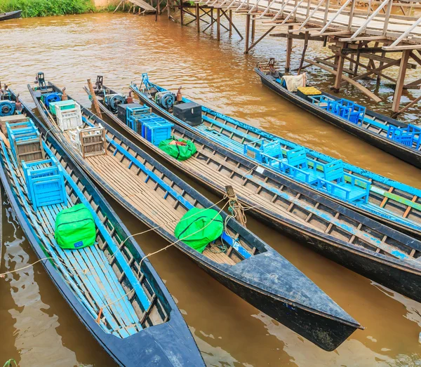 Boote im See inle — Stockfoto