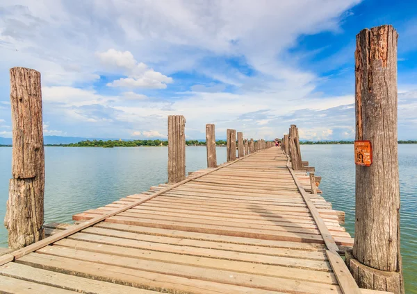U bein Brücke, Taungthaman See — Stockfoto