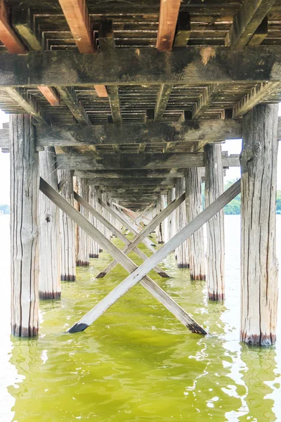 U bein bridge, lago Taungthaman — Foto de Stock