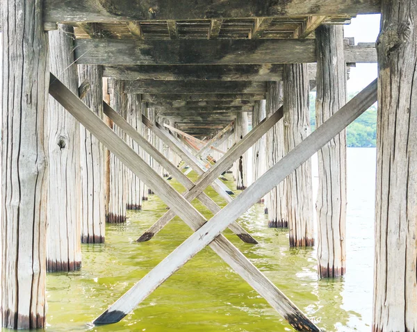 Ponte U bein, lago Taungthaman — Fotografia de Stock