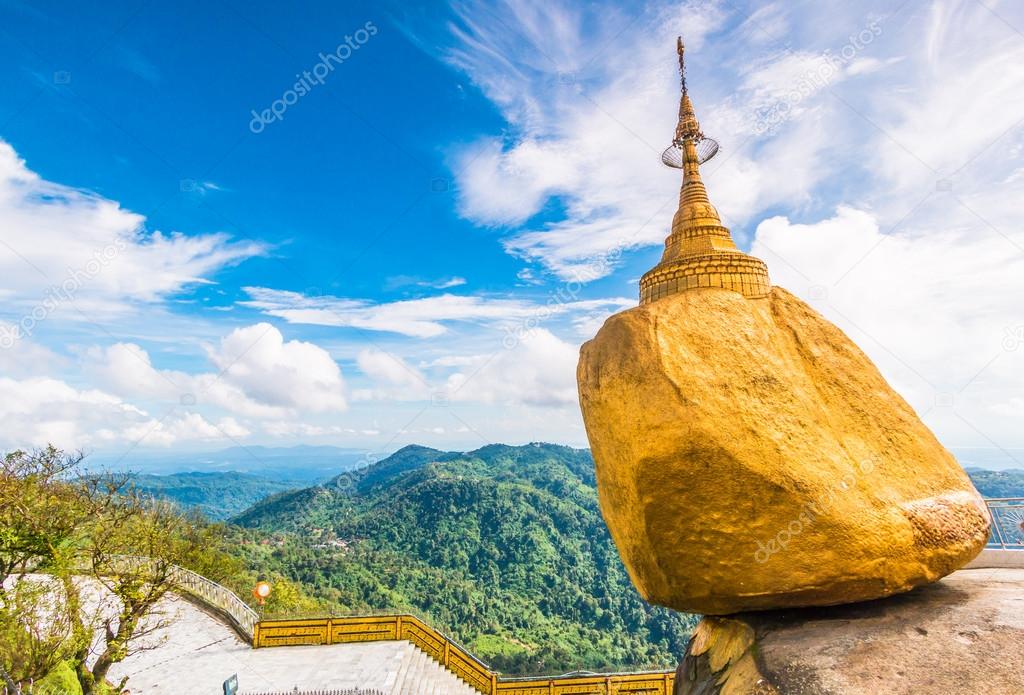 Kyaikhtiyo or Kyaiktiyo pagoda, Golden rock, Myanmar.