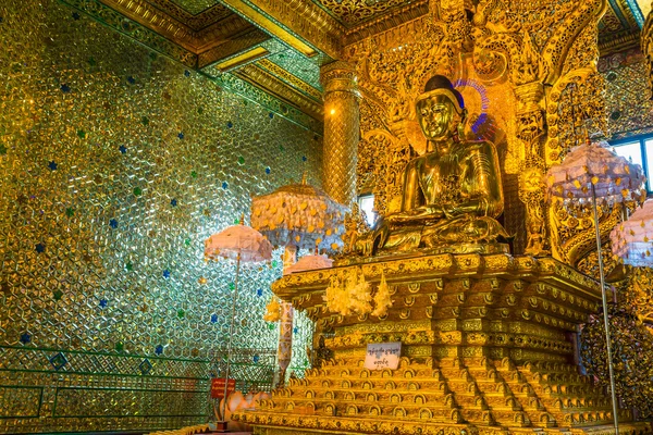 Old Buddha in Bo Ta Tuang Paya Temple — Stock Photo, Image