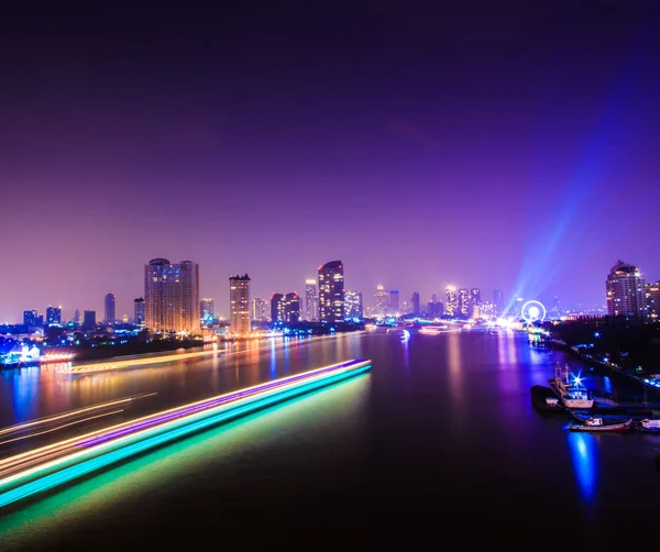 Bangkok Stadt bei Nacht — Stockfoto