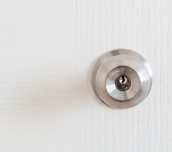 Detail of a metallic knob on white door Stock Photo by ©Deerphoto 55291507