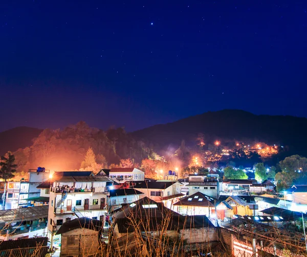 Noční město Doi Ang Khang Chiang mai — Stock fotografie