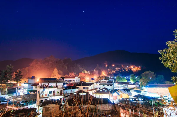 Cidade Noturna Doi Ang Khang Chiang mai — Fotografia de Stock