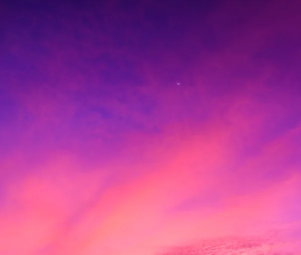 Sunset and sunrise moon — Stock Photo, Image