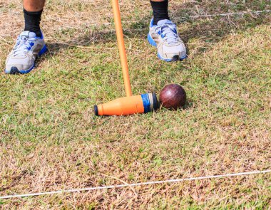 İnsanlar ahşap Top sporları