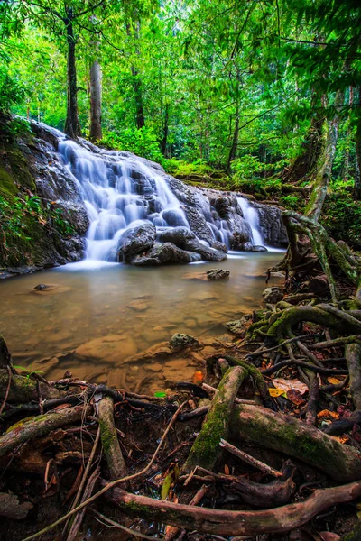 Waterfall ,Sra Nang Manora Forest Park Waterfall — Stock Photo, Image