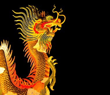Ejderha heykeli Dragon geceleri