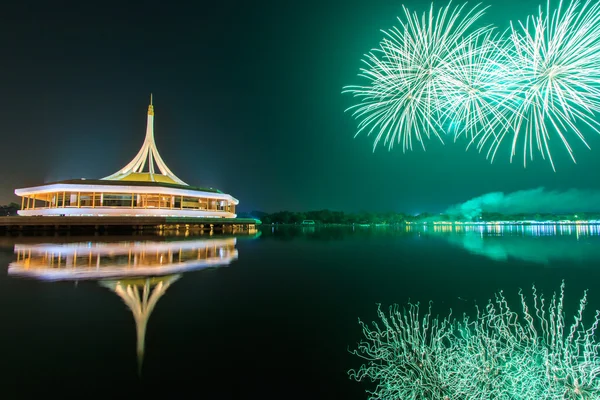 Ohňostroj na Suan Luang Rama Ix — Stock fotografie