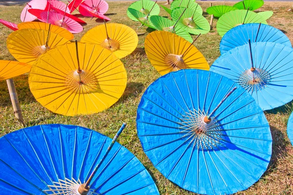 Background colorful asia umbrella's — Stock Photo, Image