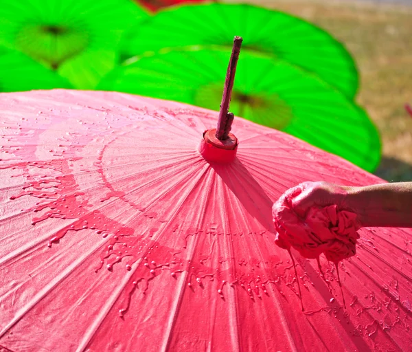 Hlavní barvou asijských deštník — Stock fotografie