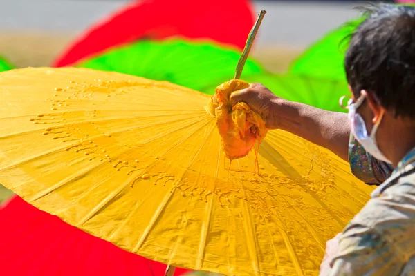 Master verf Aziatische paraplu — Stockfoto