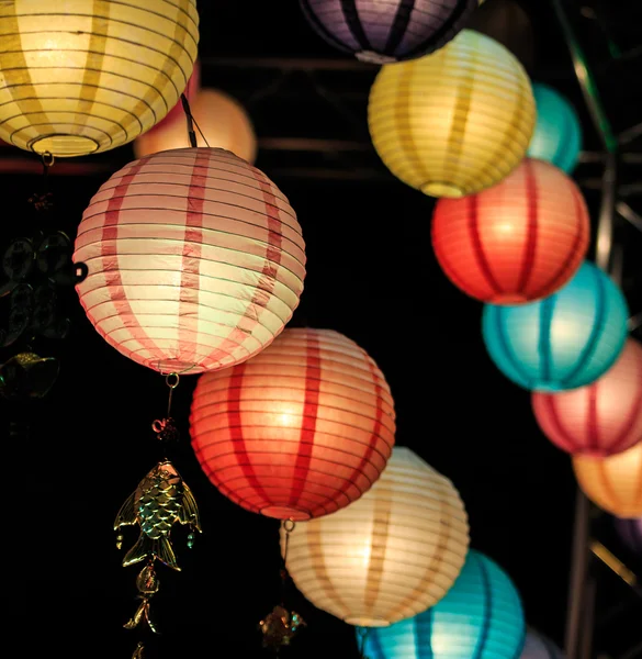 Temporada de lanternas chinesas — Fotografia de Stock