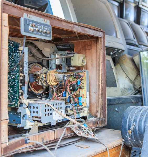 Antiguo taller de reparación de televisión — Foto de Stock