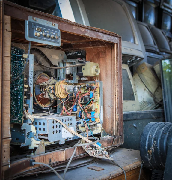 Antiguo taller de reparación de televisión — Foto de Stock