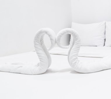 havlu yapılan Kuğu