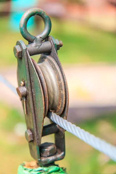 Polea con cuerda — Foto de Stock