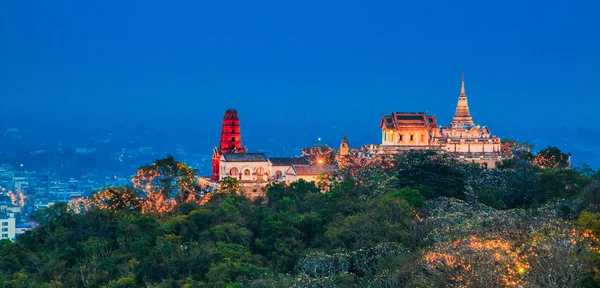 Twilight light Evening light in Phra Nakhon Khiri Phetchaburi — Stock Photo, Image