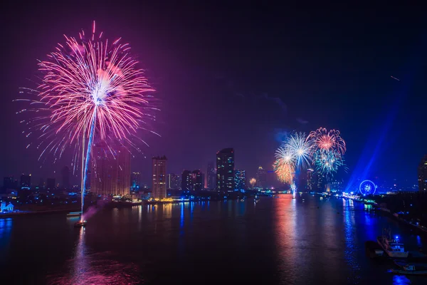 Bangkok miasto w nocy — Zdjęcie stockowe