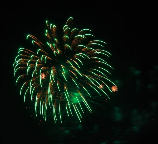 Beautiful colorful holiday fireworks — Stock Photo, Image