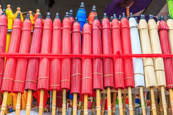 Paper umbrellas in Thailand — Stock Photo, Image