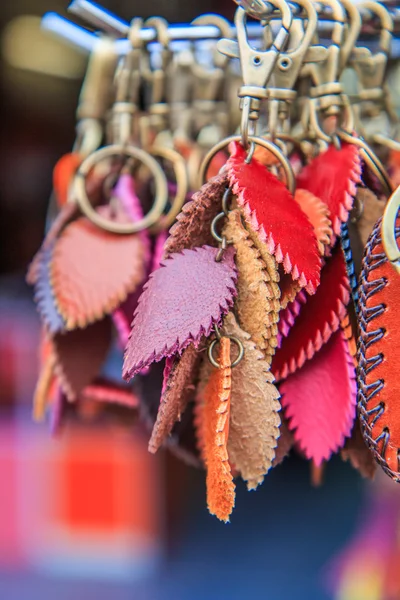 Leather keys chains — Stock Photo, Image