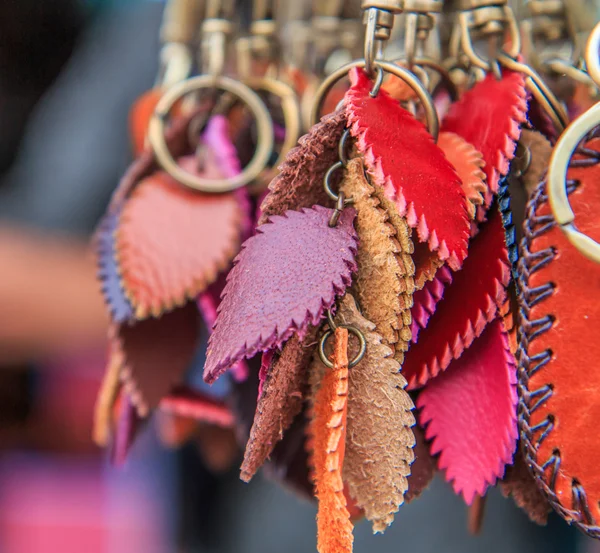 Leather keys chains — Stock Photo, Image