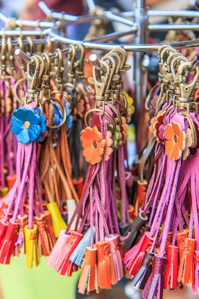 Leather keys chains — Stock Photo, Image