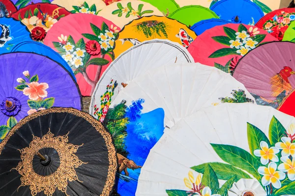 Paper umbrellas in Thailand — Stock Photo, Image