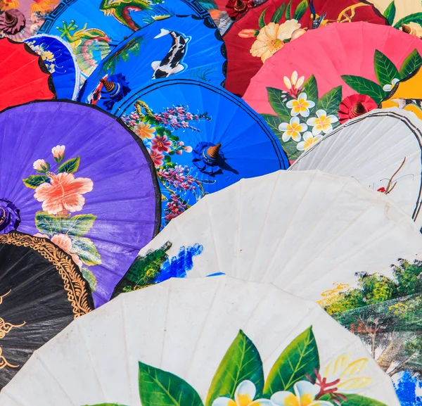 Paper umbrellas in Thailand — Stock Photo, Image