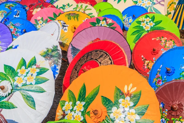 Paper umbrellas in Thailand — Stock Photo, Image