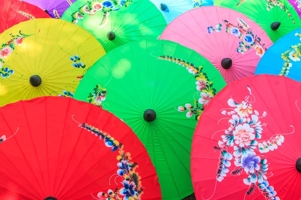 Paper umbrellas in Thailand — Stock Photo, Image