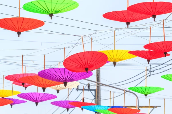 Paper umbrellas in Thailand — Stock Photo, Image