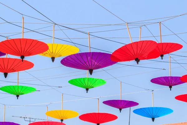 Paper umbrellas in Thailand — Stock Photo, Image