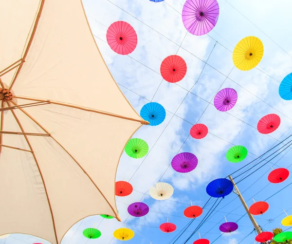 Paper umbrellas in  Thailand — Stock Photo, Image