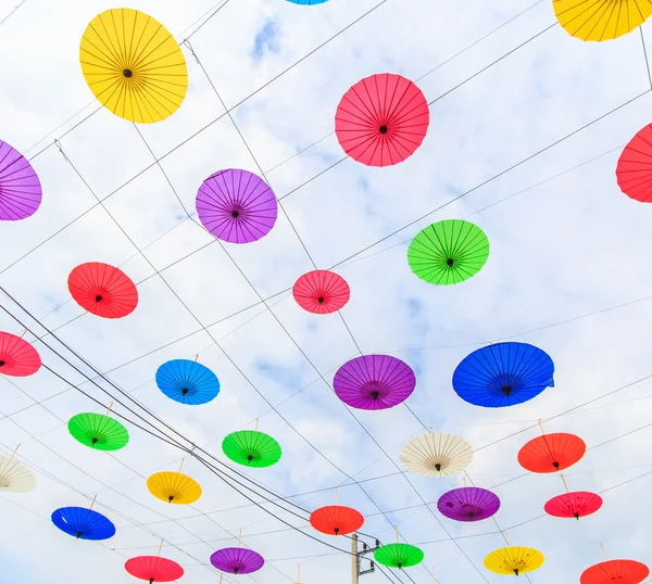Бумажные зонтики в Таиланде — стоковое фото