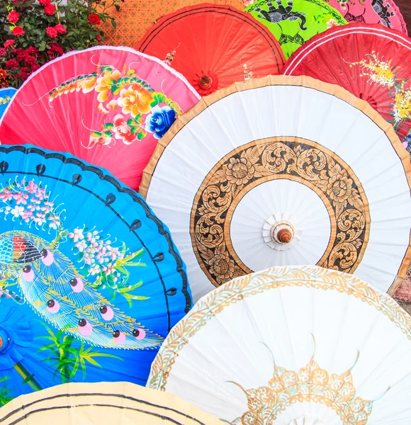 Papier paraplu's in Thailand — Stockfoto