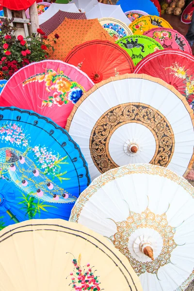 Paper umbrellas in  Thailand — Stock Photo, Image