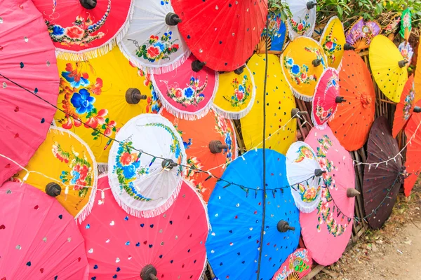 Paper umbrellas in  Thailand — Stock Photo, Image