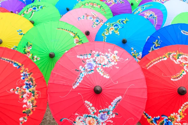 Paper umbrellas in  Thailand — Stock Photo, Image