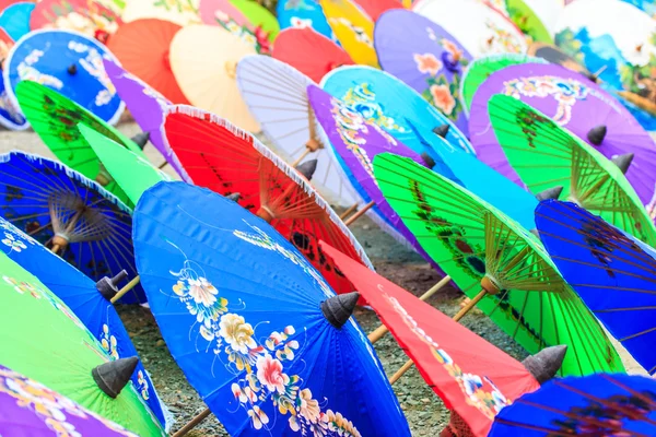 Papier paraplu's in Thailand — Stockfoto